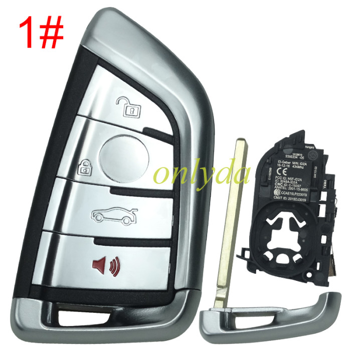 For BMW X5 /G series 3+1/4 button remote key shell , pls choose button type