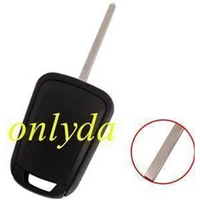 For Chevrolet/Opel transponder key shell with HU100 blade，can put TPX long chip with round badge