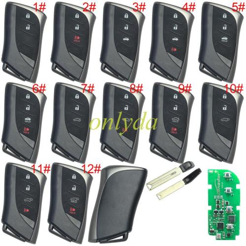 full remote key  Lonsdor LT21-07 for Lexus 8A-B6 universal smart keyplease choose the model
