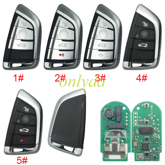 BMW  X5 keyless 3 button remote key with PCF7945 7953Pchip 315mhz/434mhz/868mhz FSK  5AF 011926-11 BMW 9337242-01 FCCID:NBGIDGNG1 IC:2694A-IDGNG1 Model: IDGNG1