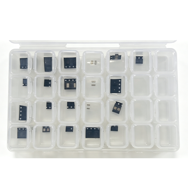 Car Remote Key SMD Tactile Switch Kit (Boxed Set of Repair Micro-Switches)   This kit contains 12 to 14 of the most common SMD switch specifications currently on the market (including 2×3mm, 3×3mm, 3×4mm, 4×4mm, 4.8×4.8mm, etc.).   These switches are specifically designed for car remote key circuit boards and are compatible with the original key PCBs of the vast majority of vehicle models, including Volkswagen, Toyota, Honda, BMW, Buick, and others.