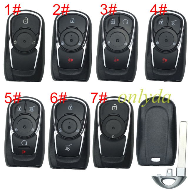 For Buick remote key shell without badge place, pls choose the button