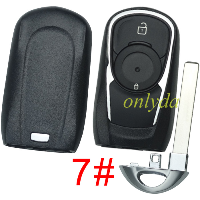 For Buick remote key shell without badge place, pls choose the button