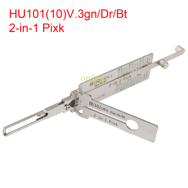 Lishi HU101 V.3,2-IN-1 Lock pick, for ignition lock, door lock, and decoder, used for Ford Focus,Land Rover Series,Volvo S40 XC60 V40 note: can not open flush door handle
