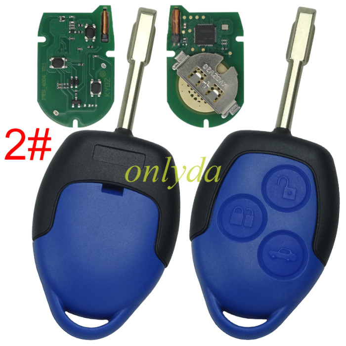 KYDZ Brand Ford Transit blue remote key with 434mhz with electric 4D63 chip FCCID:6CIT15K601 AG AG