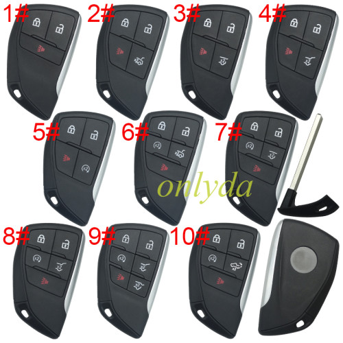 For Buick 2+1/3+1/4+1 button remote key  shell with round badge place, (please choose button)