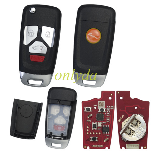 Xhorse Universal Wire Remote Flip Key 2nd Generation Audi Style XKAU22EN (New Version of XKAU02EN)