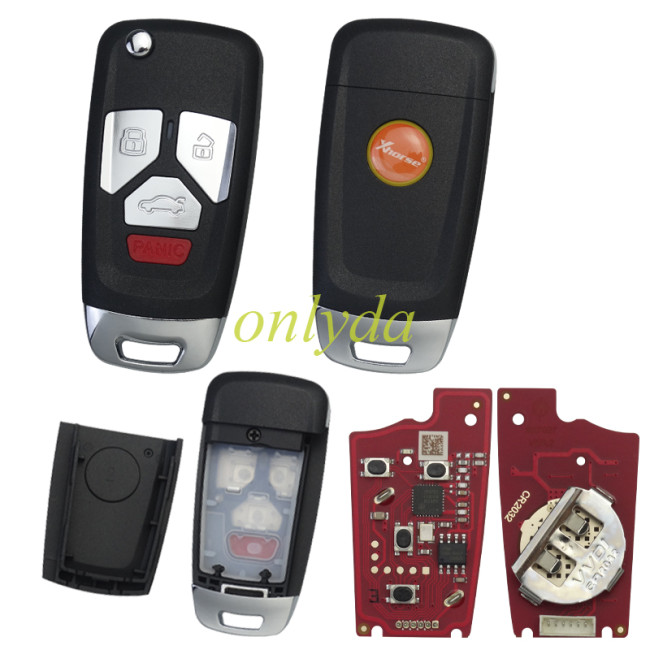 Xhorse Universal Wire Remote Flip Key 2nd Generation Audi Style XKAU22EN (New Version of XKAU02EN)