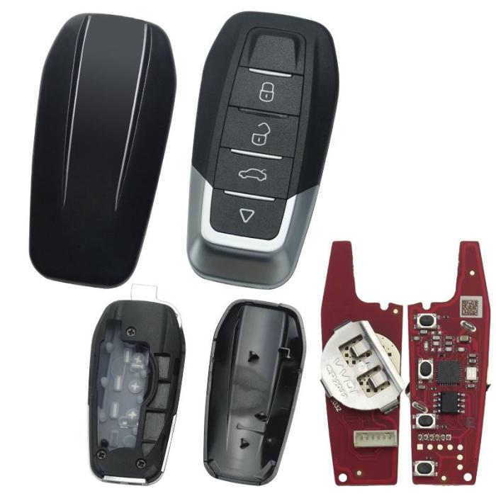 XKFEF8EN Xhorse  2ndGeneration Wire Remote Key Ferrari 4 Buttons Bright Black