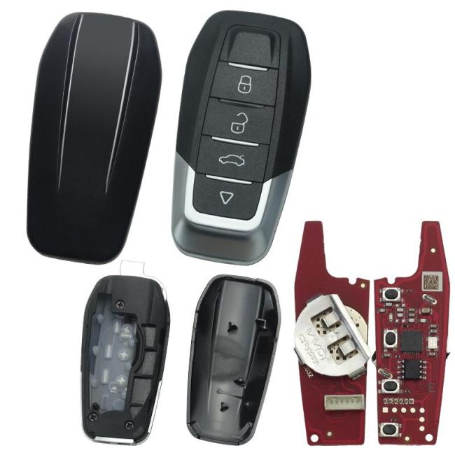 XKFEF8EN Xhorse 2ndGeneration Wire Remote Key Ferrari 4 Buttons Bright Black
