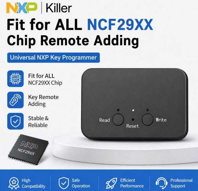 [Advanced version Unlimited Use] Super NXP Killer Tool For Hyundai Kia Nissan Jeep Toyota AIfa BMW Fiat and so on ，Support for all NCF29XX chip remote adding(OEM & Aftermarket)+ without adapter. pls purchase adpater seperatly