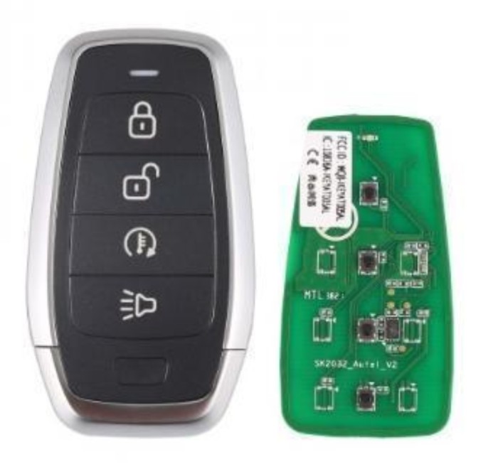 5pcs/lot Free shipping from HK AUTEL MAXIIM IKEY Standard Style IKEYAT004DL 4 Buttons Independent Smart Key (Remote Start/ Panic)