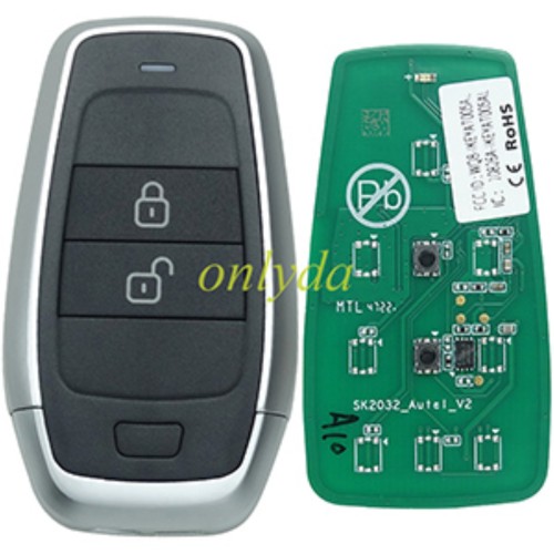 5pcs/lot Free shipping from HK AUTEL MAXIIM IKEY Standard Style IKEYAT002AL 2 Buttons Independent Smart Key (Lock/ Unlock)