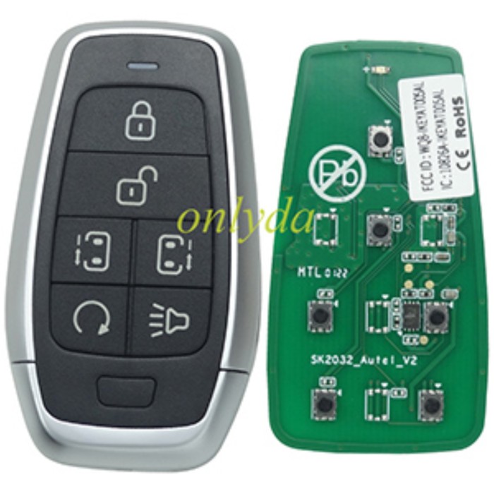 5pcs/lot Free shipping from HK AUTEL MAXIIM IKEY Standard Style IKEYAT006DL 6 Buttons Independent Smart Key (Left Door/ Right Door/ Remote Start)