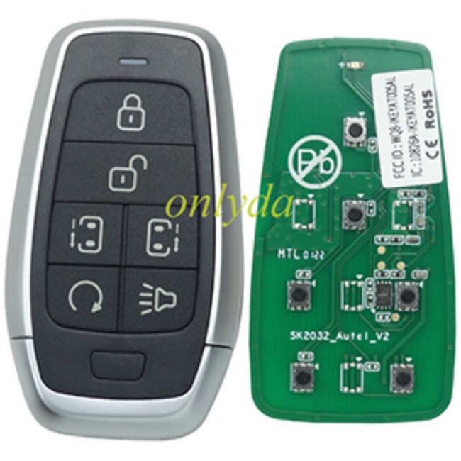5pcs/lot Free shipping from HK AUTEL MAXIIM IKEY Standard Style IKEYAT006DL 6 Buttons Independent Smart Key (Left Door/ Right Door/ Remote Start)