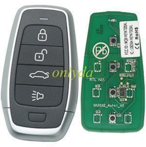 5pcs/lot Free shipping from HK AUTEL MAXIIM IKEY Standard Style IKEYAT004CL 4 Buttons Independent Smart Key (Panic/ Trunk)