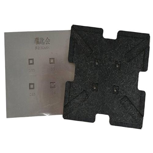 Mercedes 5833 Key IC Reballing Kit, Stainless Steel Stencil + High Temp Insulation Holder for Smart Fob Main Chip Soldering Repair