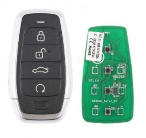 5pcs/lot Free shipping from HK AUTEL MAXIIM IKEY Standard Style IKEYAT004EL 4 Buttons Independent Smart Key (Trunk/ Remote Start)