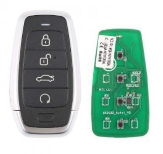 5pcs/lot Free shipping from HK AUTEL MAXIIM IKEY Standard Style IKEYAT004EL 4 Buttons Independent Smart Key (Trunk/ Remote Start)