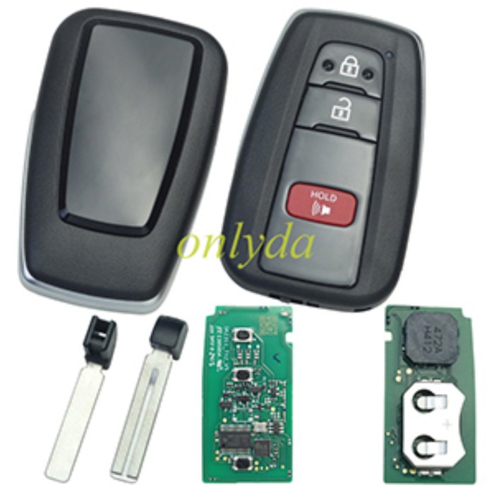 5pcs/lot Free shipping from HK Autel IKEYTY8A3AL Universal Smart Remote Key 3 Buttons For Toyota 8A series