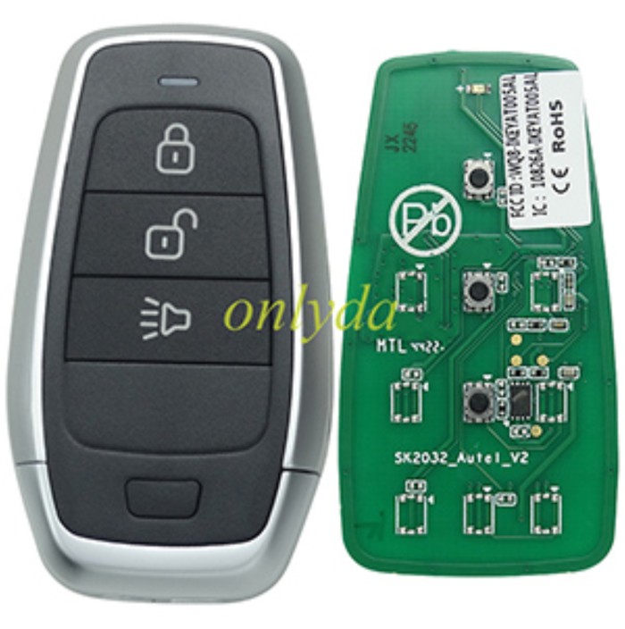 5pcs/lot Free shipping from HK AUTEL MAXIIM IKEY Standard Style IKEYAT003AL 3 Buttons Independent Smart Key (Lock/ Unlock/ Panic)