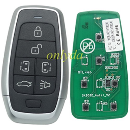 5pcs/lot Free shipping from HK AUTEL MAXIIM IKEY Standard Style IKEYAT006BL 6 Buttons Independent Smart Key (Left Door/ Right Door/ Trunk)