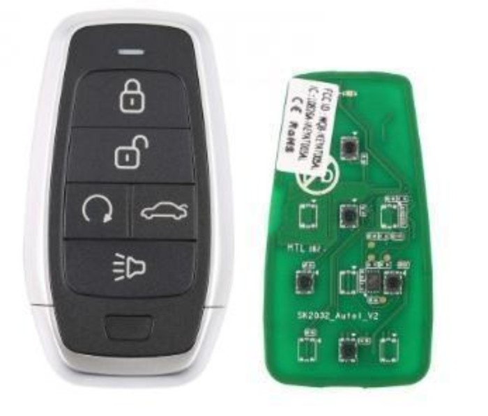5pcs/lot Free shipping from HK AUTEL MAXIIM IKEY Standard Style IKEYAT005BL 5 Buttons Independent Smart Key (Remote Start/ Trunk)