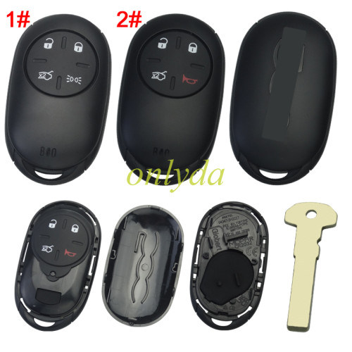 For  Fiat 4 button remtoe key blank with badge , pls choose button