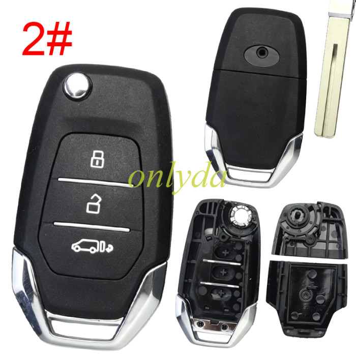 For Chevrolet remote key shell with cross badge , pls choose button