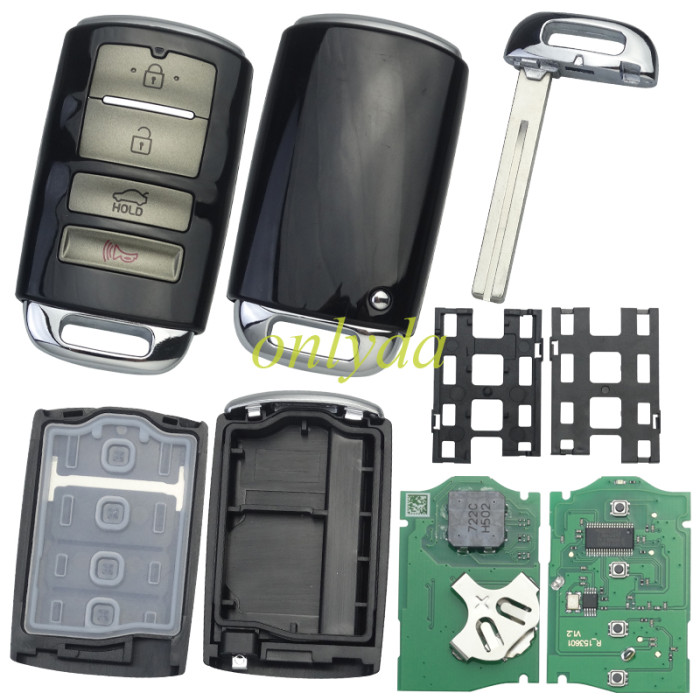 Kia 3+1button remote key with 433MHZ with ID47 chip  PN:95440-F6000