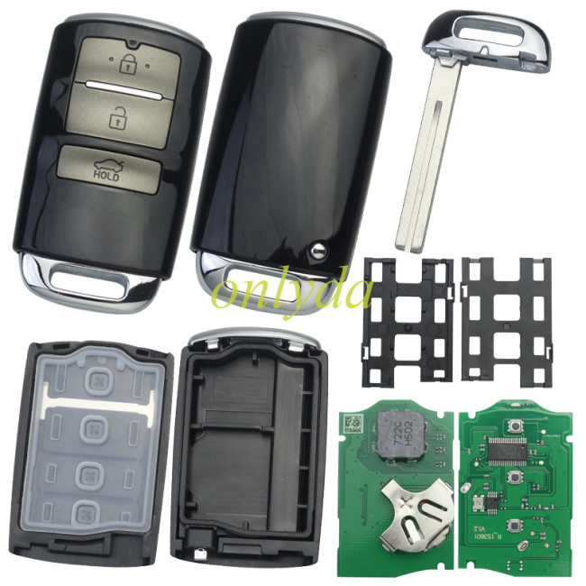 Aftermarket Kia 3 button remote key with 433MHZ with ID47 chip PN:95440-F6100