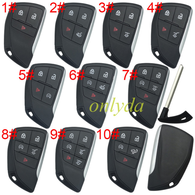 For Buick/Chevrolet/GMC remote key shell without badge place, pls choose the button