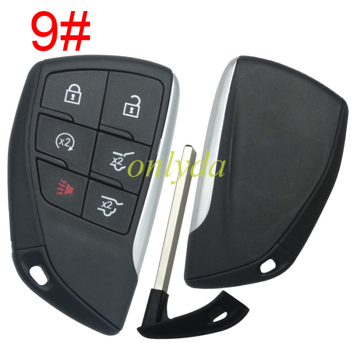 For Buick/Chevrolet/GMC remote key shell without badge place, pls choose the button