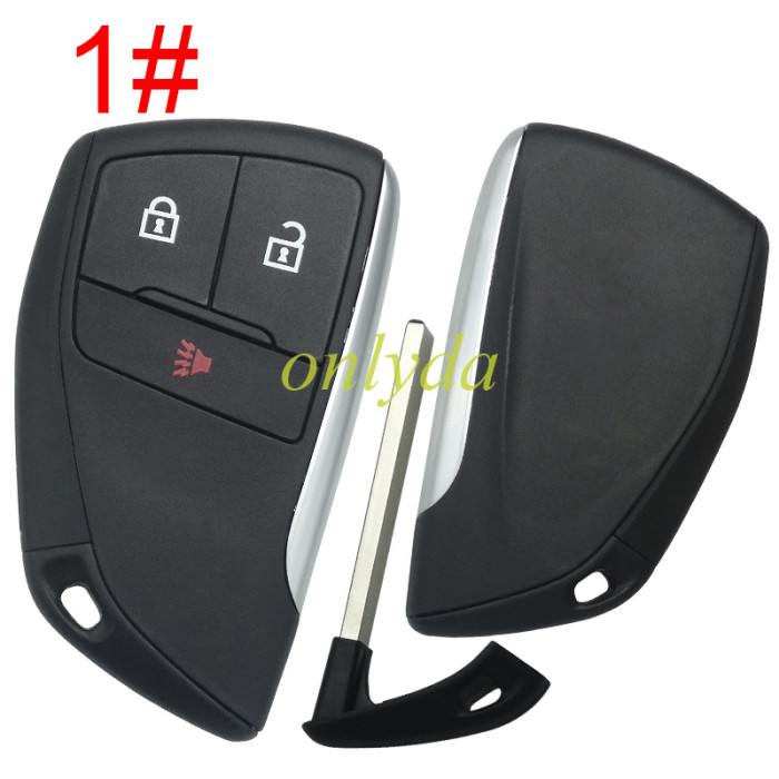 For Buick/Chevrolet/GMC remote key shell without badge place, pls choose the button
