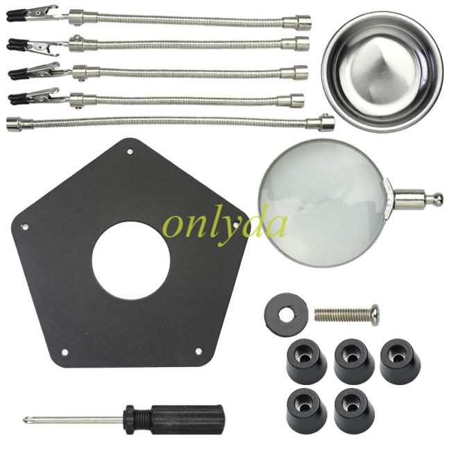 4-Arm Helping Hands Soldering Station with Metal Base & Magnifying Glass