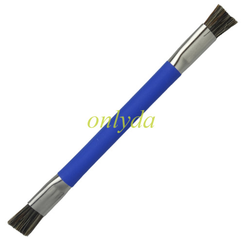 Double End Stainless Steel Wire Cleaning Brush, PCB Motherboard Solder Flux & Black Glue Remover Brush for Phone & Car Key Repair