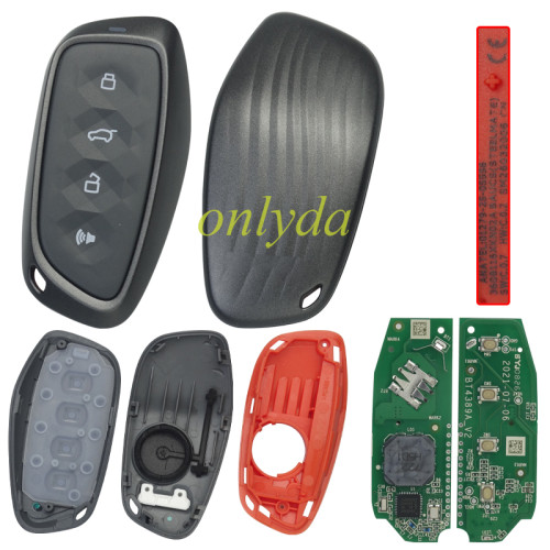New original smart key for Haval, ID47 chip 434MHz 4 buttons, for F7 2024- H3 2023- H5 2024- H9 2024-