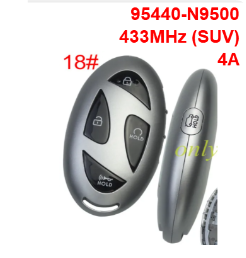 2024 Hyundai Tucson Smart Remote Key 4+1 Buttons 433MHz /95440-N9500 / 4A