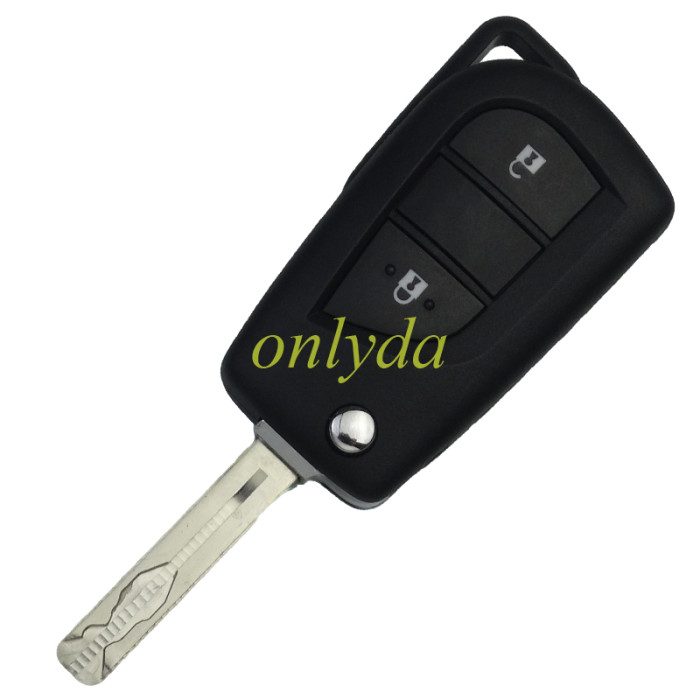 New OEM Toyota Yaris/ Yaris Cross /Aygo Flip Remote Key IDBA &2 Buttons 433.6-434.3MHz（ Hopping Frequency） part number B3W2F2R  without blade