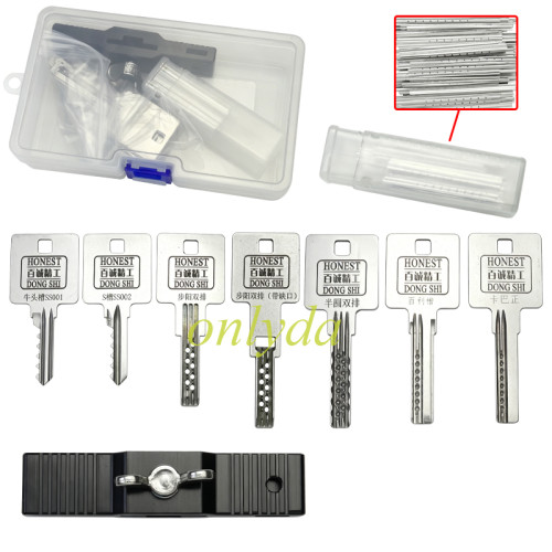 HONEST DONG SHI Professional Locksmith Lock Pick Set -  Lock Opening Tools for Home Security Locks, including one box of tin foil strips.