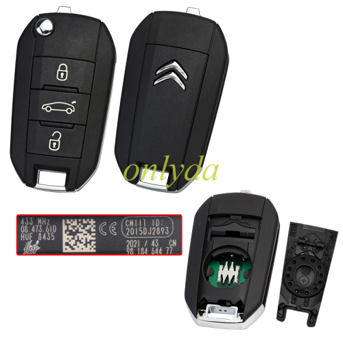 Origianl Citroen remote key with 434mhz with 4A chip