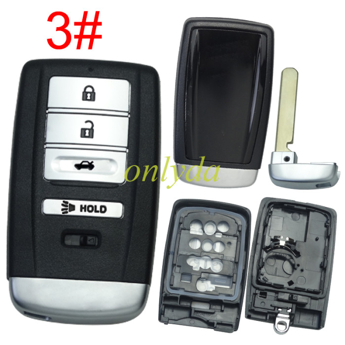 For Acura remote Key shell without badge, pls choose the button