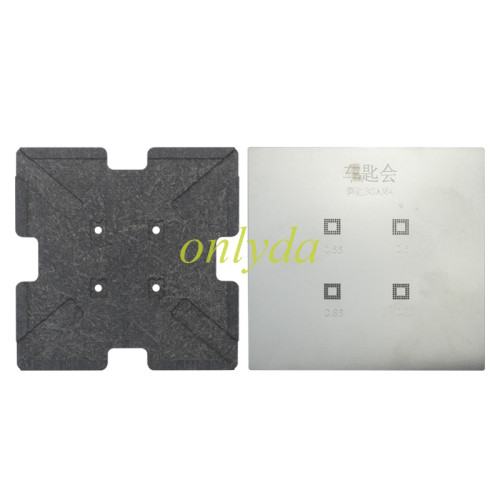 Mercedes 5833 Key IC Reballing Kit, Stainless Steel Stencil + High Temp Insulation Holder for Smart Fob Main Chip Soldering Repair