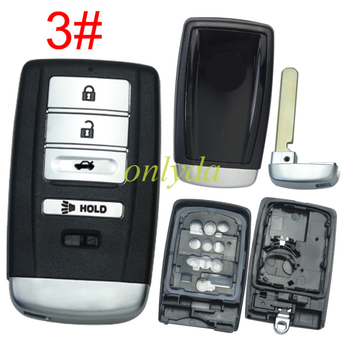 For Acura remote Key shell with badge, pls choose the button