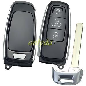 Audi 3 button remote key blank without  logo with blade,it is Painte