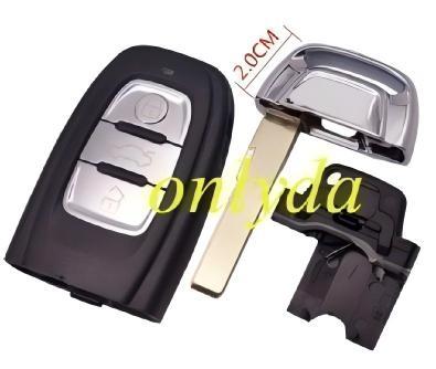 5pcs/lot Free shipping from HKAudi 3 button remote key shell with blade  width 2.0cm