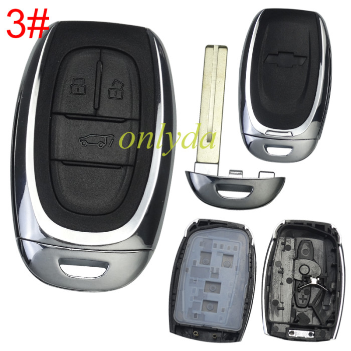 For Chevrolet replacement key shell  with badge, pls choose button