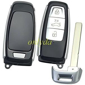 Audi 3 button remote key blank without  logo with blade