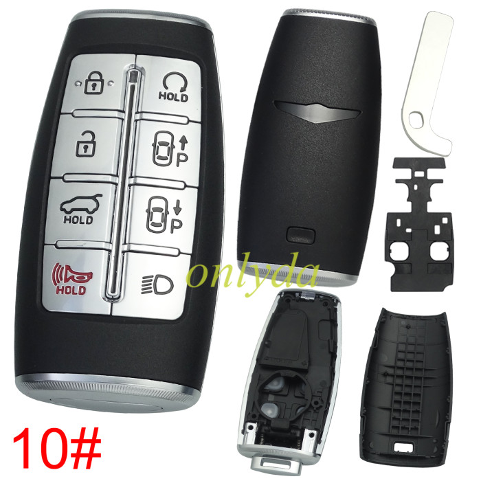 For Hyundai  remote key shell with  badge ， pls choose button