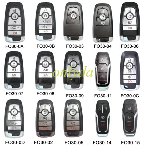 FO3H series is for American & Canadian vehicles, supports 868MHz and 902MHz, also equipped with ID46 and ID49 chips, various key fob appearances, compatible only with LONSDOR programmers.